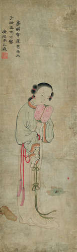 禹之鼎（1647～1716） 仕女 立轴 纸本设色