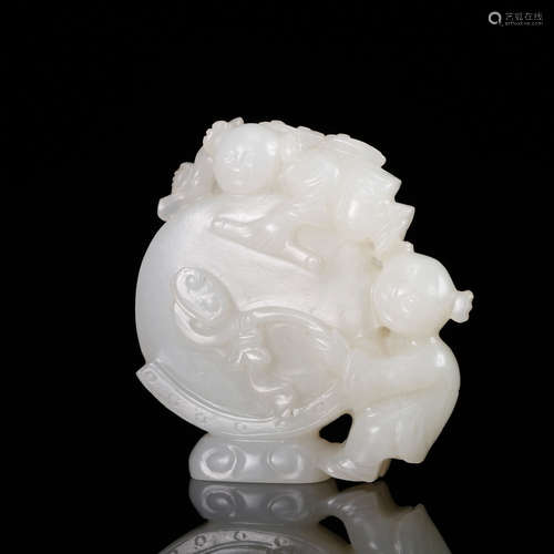 WHITE JADE CARVED BOY