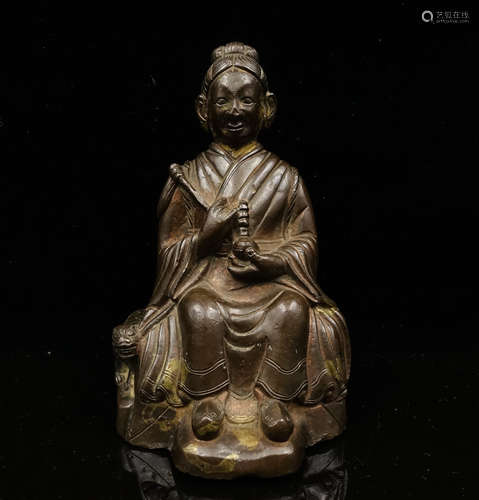 CHINESE BRONZE DAOIST FIGURINE