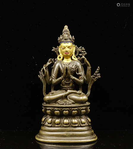 CHINESE BRONZE FIGURE OF TARA