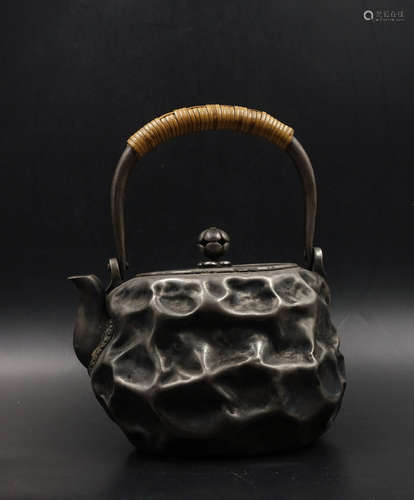 CHINESE SILVER TEA POT