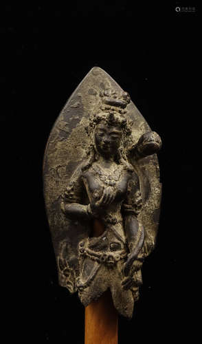 CHINESE BRONZE FIGURE OF GUANYIN