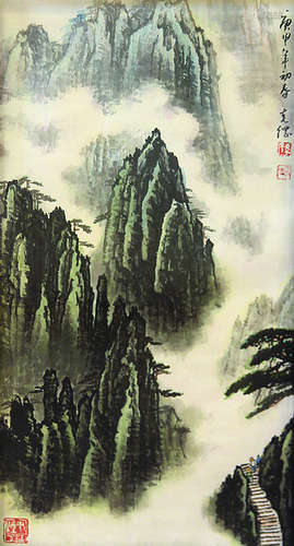 孙克纲 山水 镜框 纸本