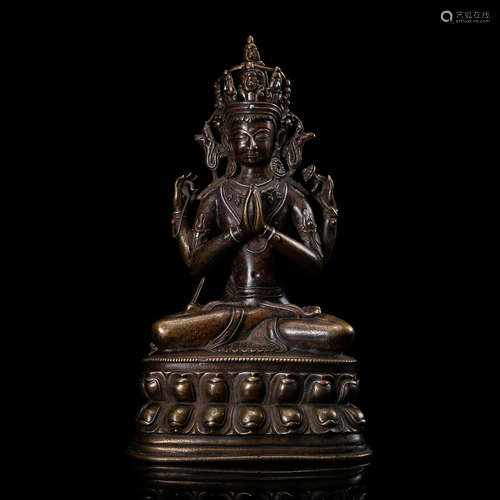 BRONZE FIGURE OF GUANYIN