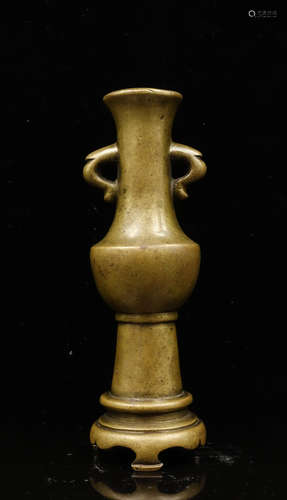 CHINESE BRONZE FLOWER VASE