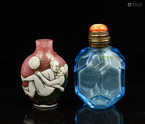 SET OF 2 CHINESE SNUFF BOTTLES