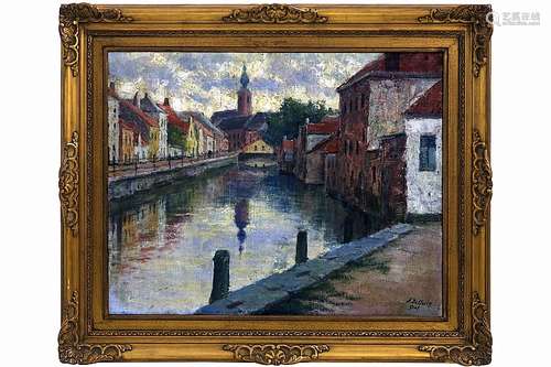 DE CLERCQ ALPHONSE (1868 - 1945) olieverfschilderij op doek : 