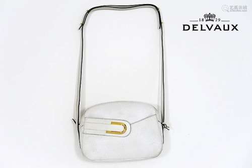 DELVAUX handtas in wit leder gemerkt Belgian Delvaux handbag -