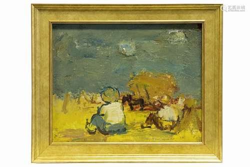 VAN DEN HEUVEL KAREL JAN (1913 - 1991) olieverfschilderij op paneel : 