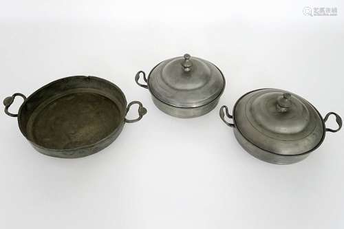 Lot tin several items in pewter