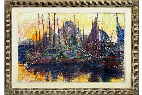 MORREN GEORGES (1868 - 1941) pastel : 