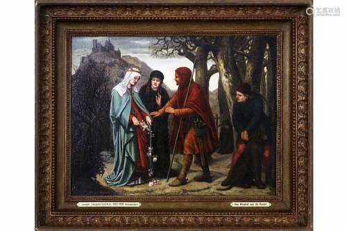DUCAJU JOSEPH JACQUES (1823 - 1891) olieverfschilderij op doek getiteld 