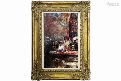 FORAIN JEAN LOUIS (1852 - 1931) olieverfschilderij op doek met verschillend