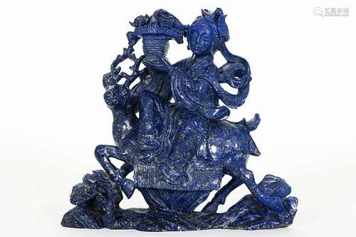 Chinese sculptuur in lapis lazuli : 