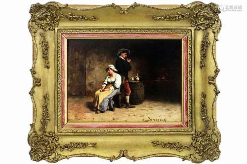 INNOCENTI CAMILLO (1871 - 1961) olieverfschilderij op paneel : 