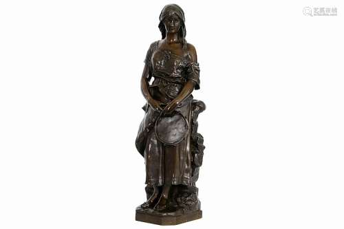 MARIOTON CLAUDIUS (1844 - 1919) antieke sculptuur in brons : 