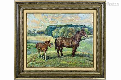 WIETHASE EDGAR (1881 - 1965) olieverfschilderij op paneel : 