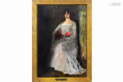 VON LENBACH FRANZ (1836 - 1904) olieverfschilderij op paneel : 