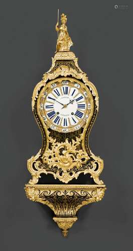 BOULLE CLOCK WITH PLINTH,