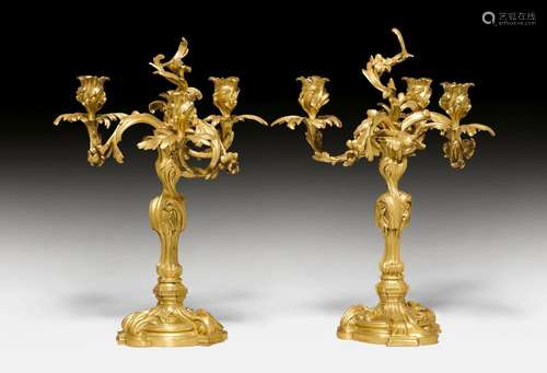 PAIR OF CANDELABRAS,