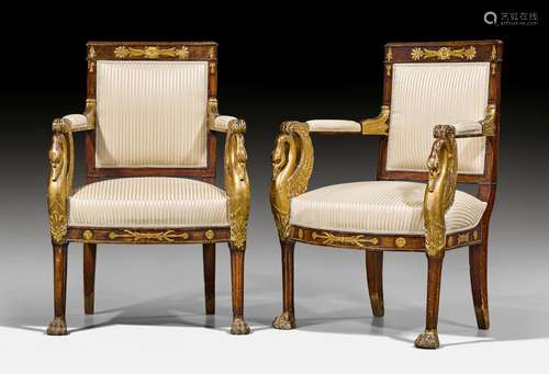 PAIR OF IMPERIAL ARMCHAIRS 