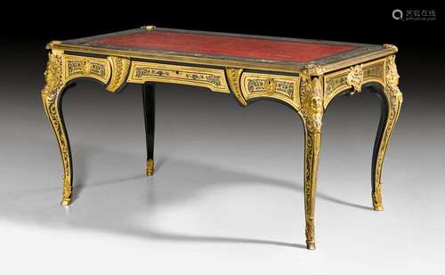 BUREAU-PLAT WITH BOULLE MARQUETRY,