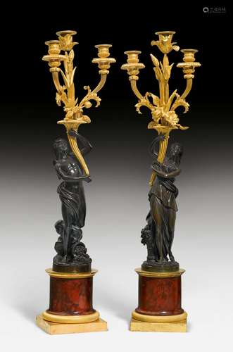 PAIR OF IMPORTANT CANDELABRAS 