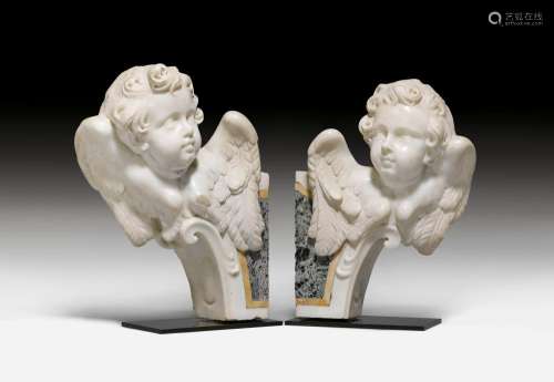PAIR OF ANGEL BUSTS,