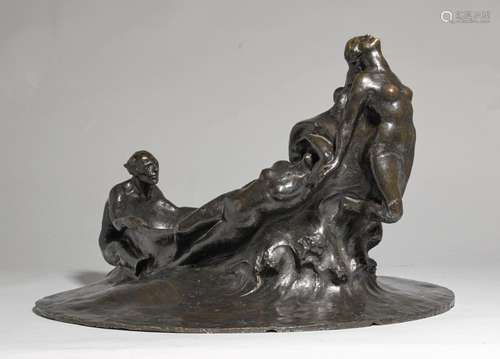 BRONZE BOZZETTO OF A FOUNTAIN,