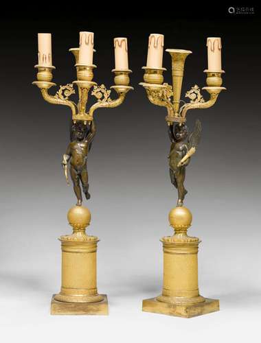 PAIR OF CANDELABRAS 