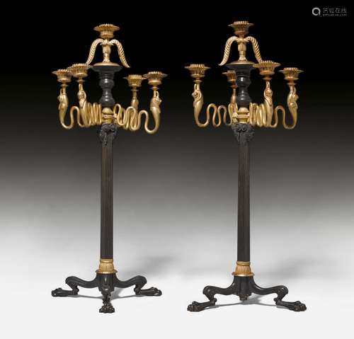 PAIR OF CANDELABRAS 