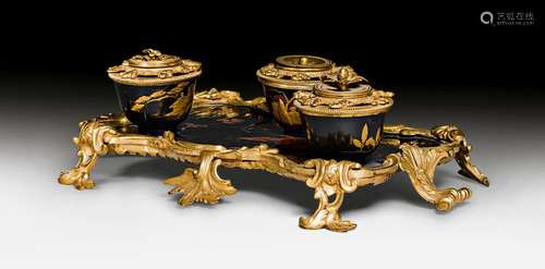 INKWELL WITH LACQUER PANEL,