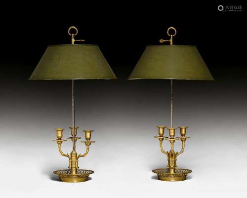 PAIR OF LAMPES BOUILLOTTES,