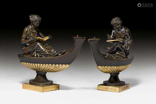 PAIR OF OIL LAMPS 