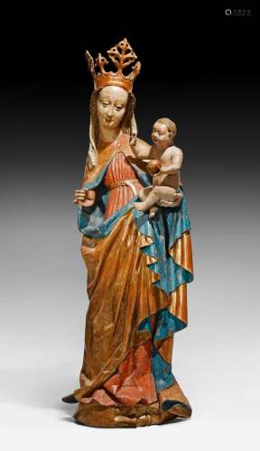 MADONNA AND CHILD ON CRESCENT MOON,
