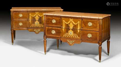 PAIR OF COMMODES,