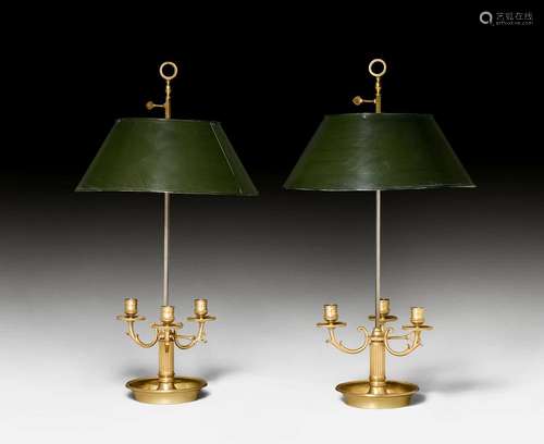 PAIR OF LAMPES BOUILLOTES,