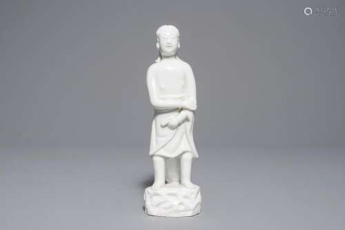 A Chinese Dehua blanc de Chine figure of 'Adam', Kangxi