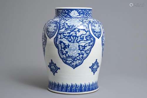 A large Chinese blue and white jar for the Islamic market, Kangxi