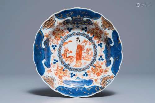 A Chinese Imari-style klapmuts bowl with Xi Wangmu, KangxiYongzheng