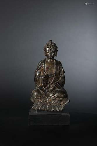 CHINE Epoque MING (1368 1644) Statuette de bouddha...