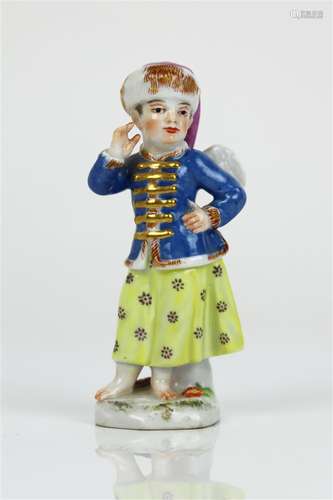 MEISSEN Statuette figurant un amour sous les trai...