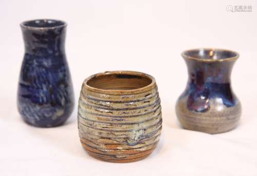 ENSEMBLE DE 3 PETITS VASES EN GRES DE EUGENE LION ...