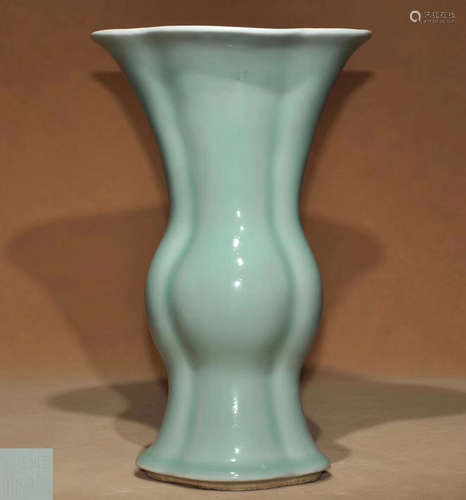 A DOUQING CELADON GU VASE