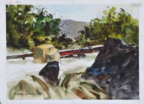 CLAUDE CRONEY, AWS (1926  1993) ROCKS IN A STREAM