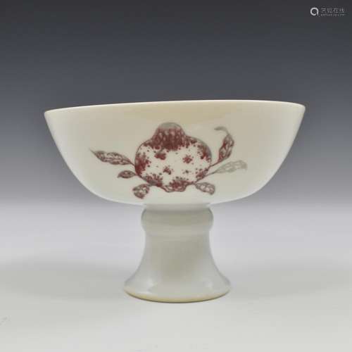 QIANLONG POMEGRANATE HIGH BOWL