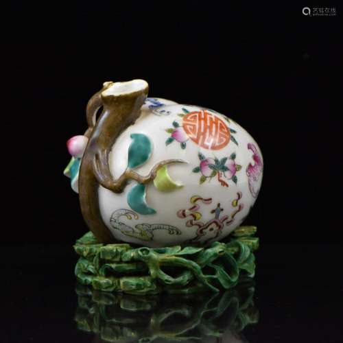 DAOGUANG CHINESE PORCELAIN WATER DROP ON STAND