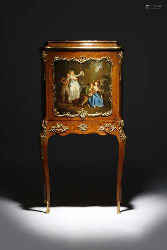 A French Louis XV style kingwood secrétaire in the manner of François Linke, with ormolu mounts, the