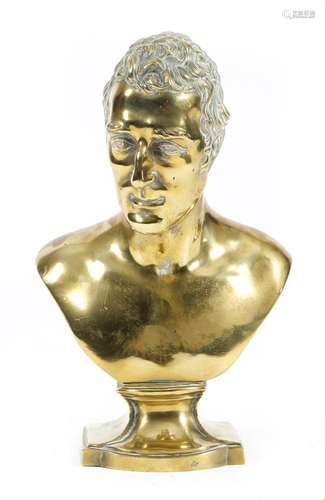 After George Gammon Adams (1821-1898). A Victorian brass bust of Arthur Wellesley 1st Duke of