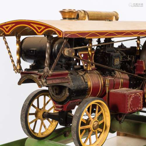 A 2inch Scale Burrell Showman's Live Steam Traction Engine 'Thetford Town':,